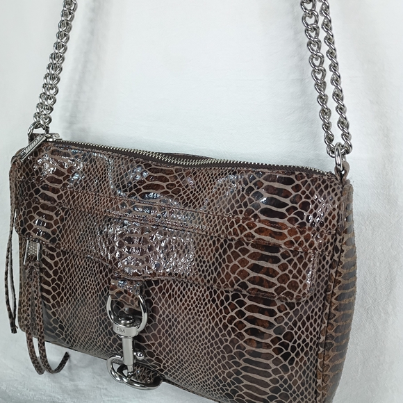 Rebecca Minkoff Handbags - Rebecca Minkoff Brown Snake Print Crossbody Bag
